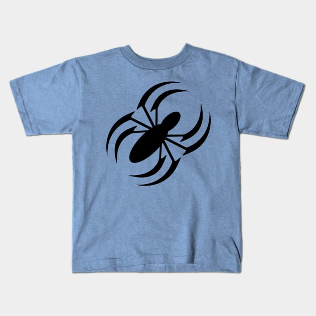 Slanted Spider Kids T-Shirt by psychoandy